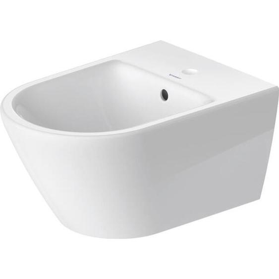 Wand-Bidet D-NEO mit ÜL und HLB, 1 Hahnloch, inkl. Durafix, weiß