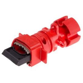 Universal-Ventilabsperrung - 4-fach Verriegelung - für Rohre von 2mm bis 15mm - Ø 10mm - Rot - ABS/Nylon/Edelstahl