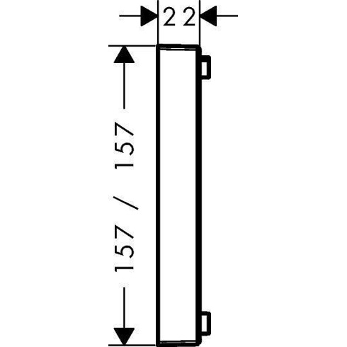 Verlängerungsrosette SHOWERSELECT | 157mm Durchmesser | Chrom | Glas